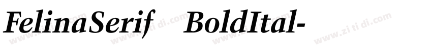 FelinaSerif BoldItal字体转换